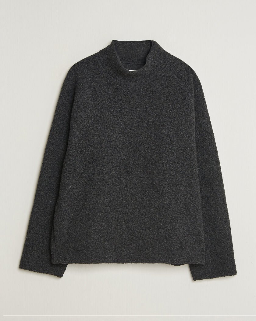 Drake's Mock Neck Fleece Grey – Grå