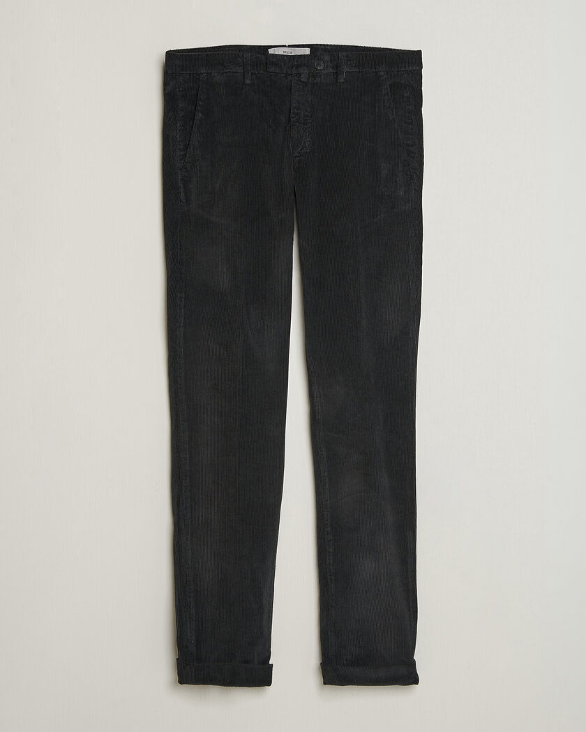 Briglia 1949 Slim Fit Corduroy Trousers Black – Sort