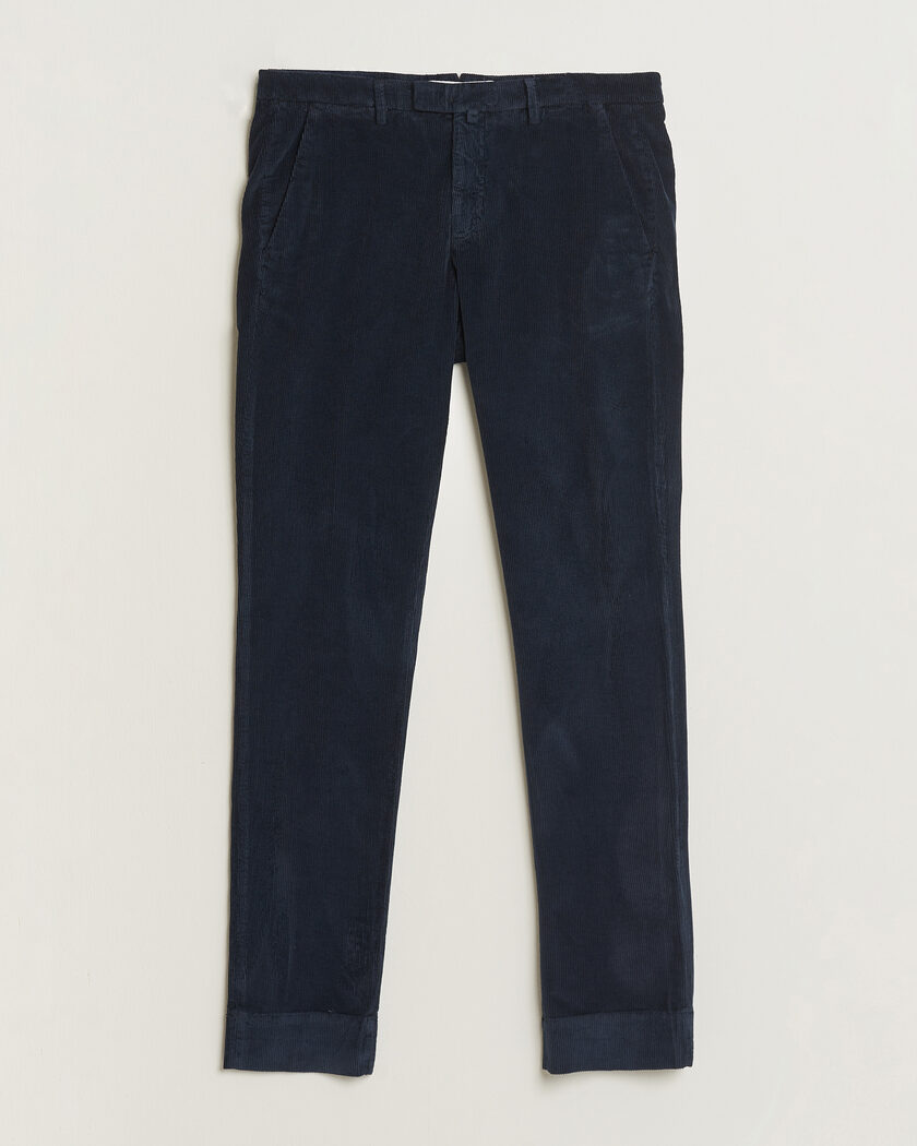 Briglia 1949 Slim Fit Corduroy Trousers Navy – Blå