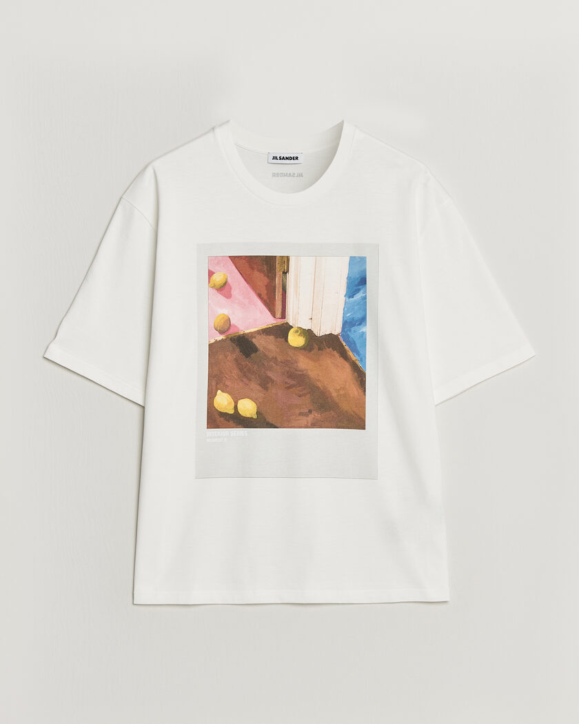 Jil Sander Photo Print T-Shirt White – Hvid