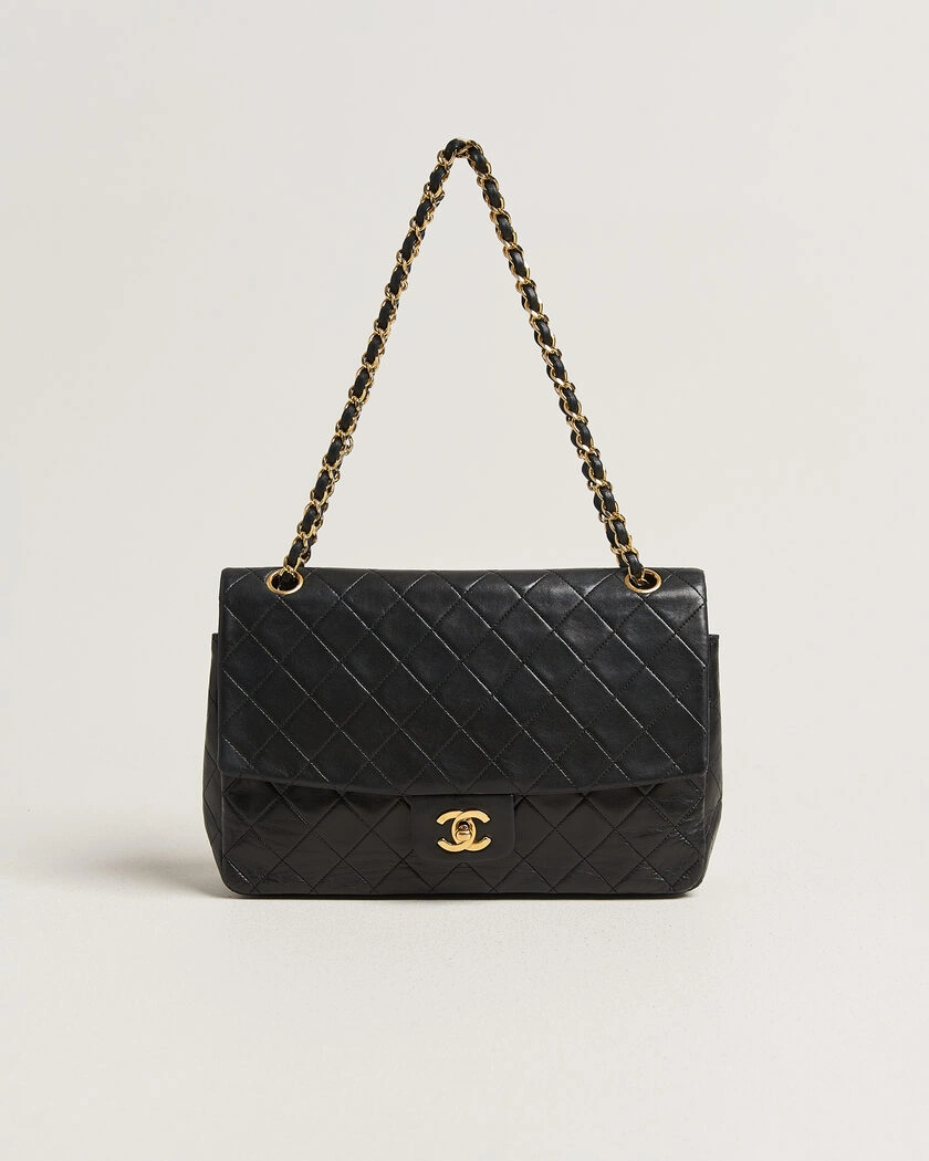 Chanel Pre-Owned Vintage Classic Flap Bag Lambskin Black – Sort