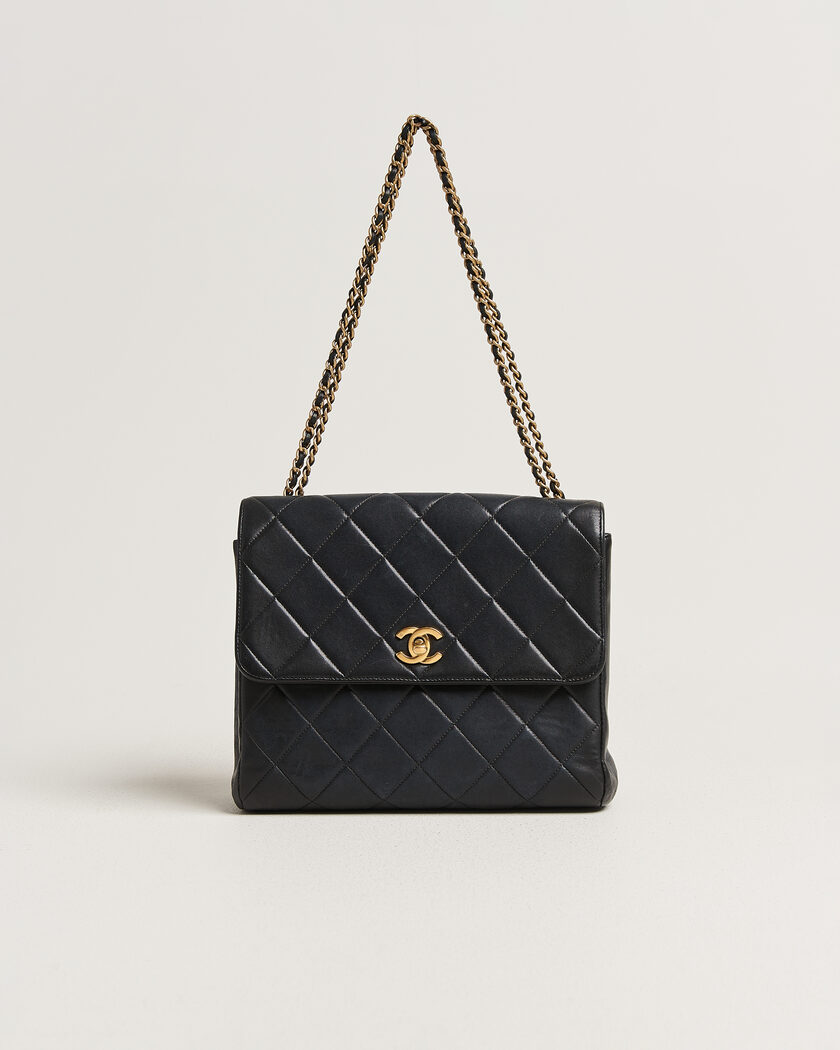Chanel Pre-Owned Single Flap Bag Lambskin Black – Sort