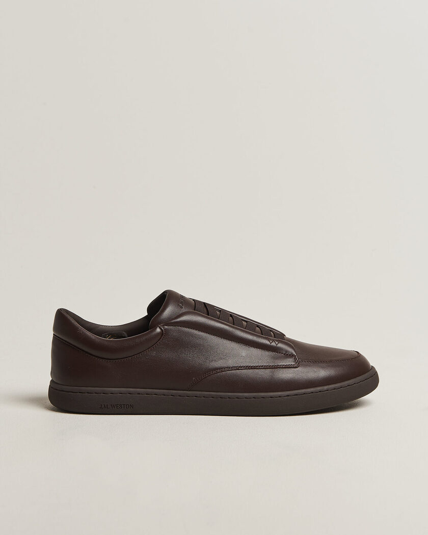 J.M. Weston Dress Sneaker Dark Brown Nappa – Brun