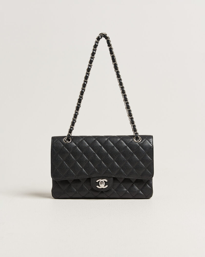 Chanel Pre-Owned Classic Medium Single Flap Bag Caviar Black – Sort