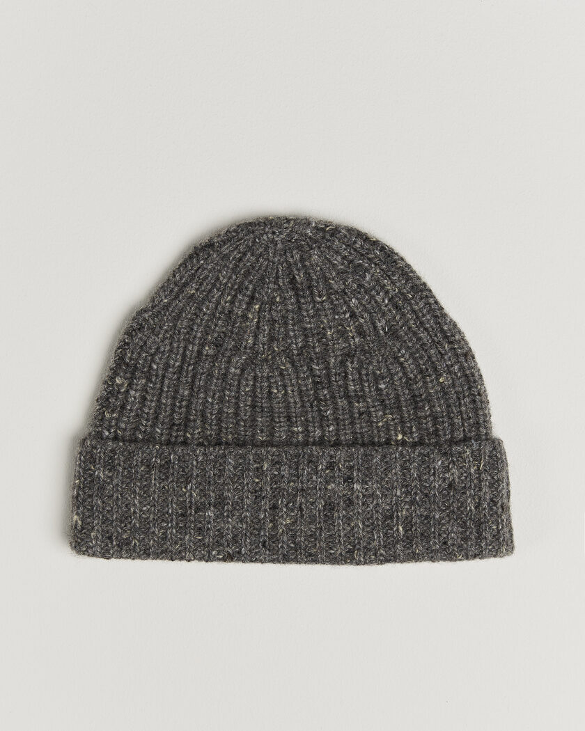 Auralee Cashmere Nep Knit Cap Mix Gray – Grå