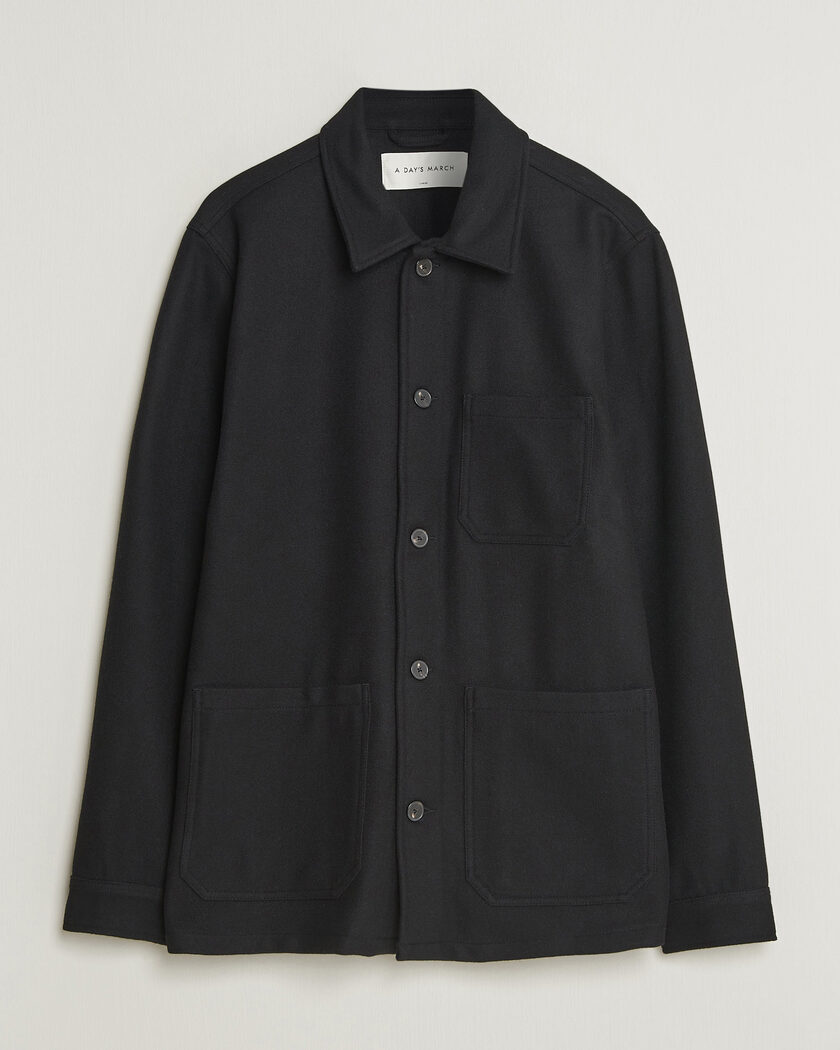 A Day's March Original Wool Overshirt Black – Sort