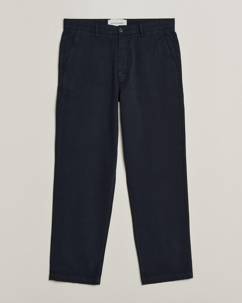 A Day's March Redwood Cotton Chinos Navy – Blå
