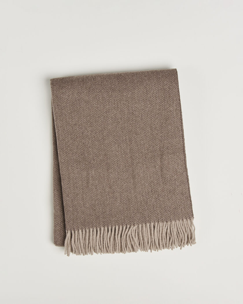 Ralph Lauren Home Jax Wool/Cashmere Throw Blanket Chocolate Brown – Brun