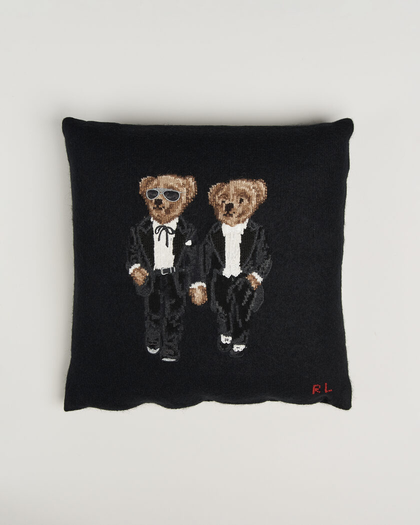 Ralph Lauren Home Ralph & Ricky Bear Wool/Alpaca Pillow Black – Sort