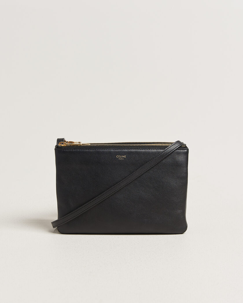Celine Pre-Owned Trio Bag Small Leather Black – Sort