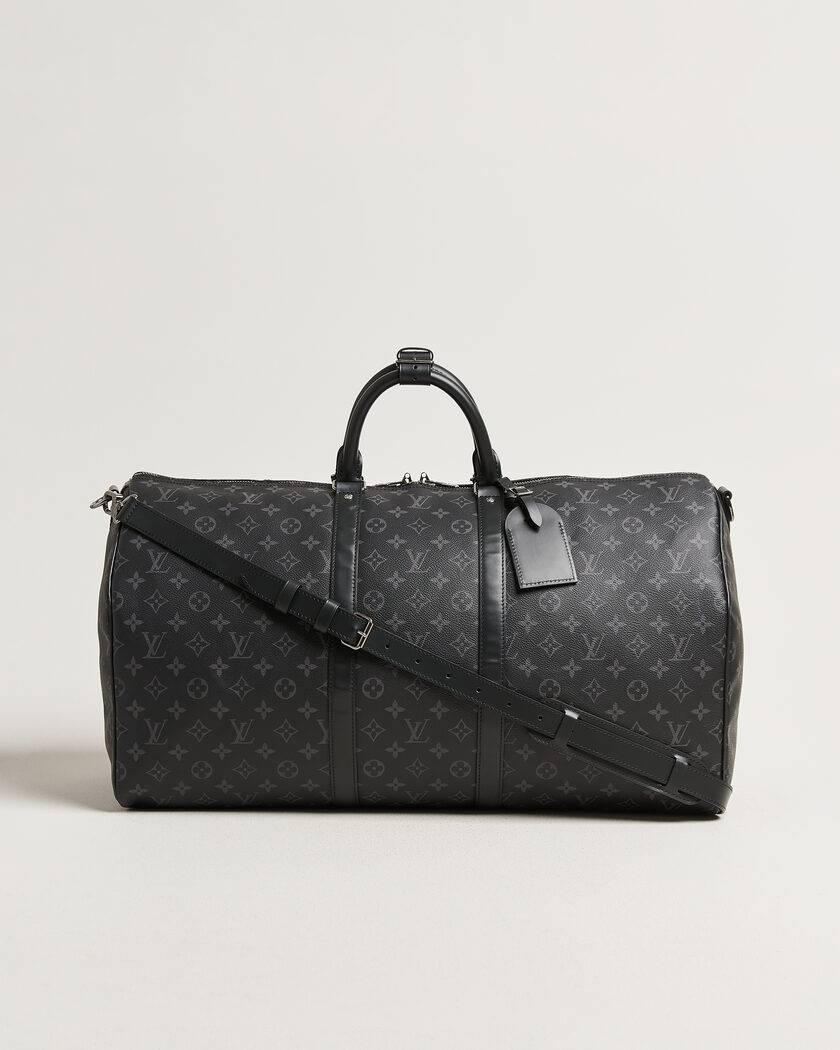 Louis Vuitton Pre-Owned Keepall 55 Bandoulière Monogram Eclipse – Sort