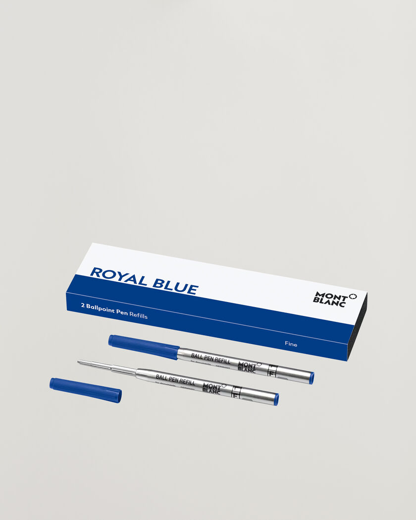 Montblanc 2 Ballpoint Pen Refill Fine Royal Blue – Blå