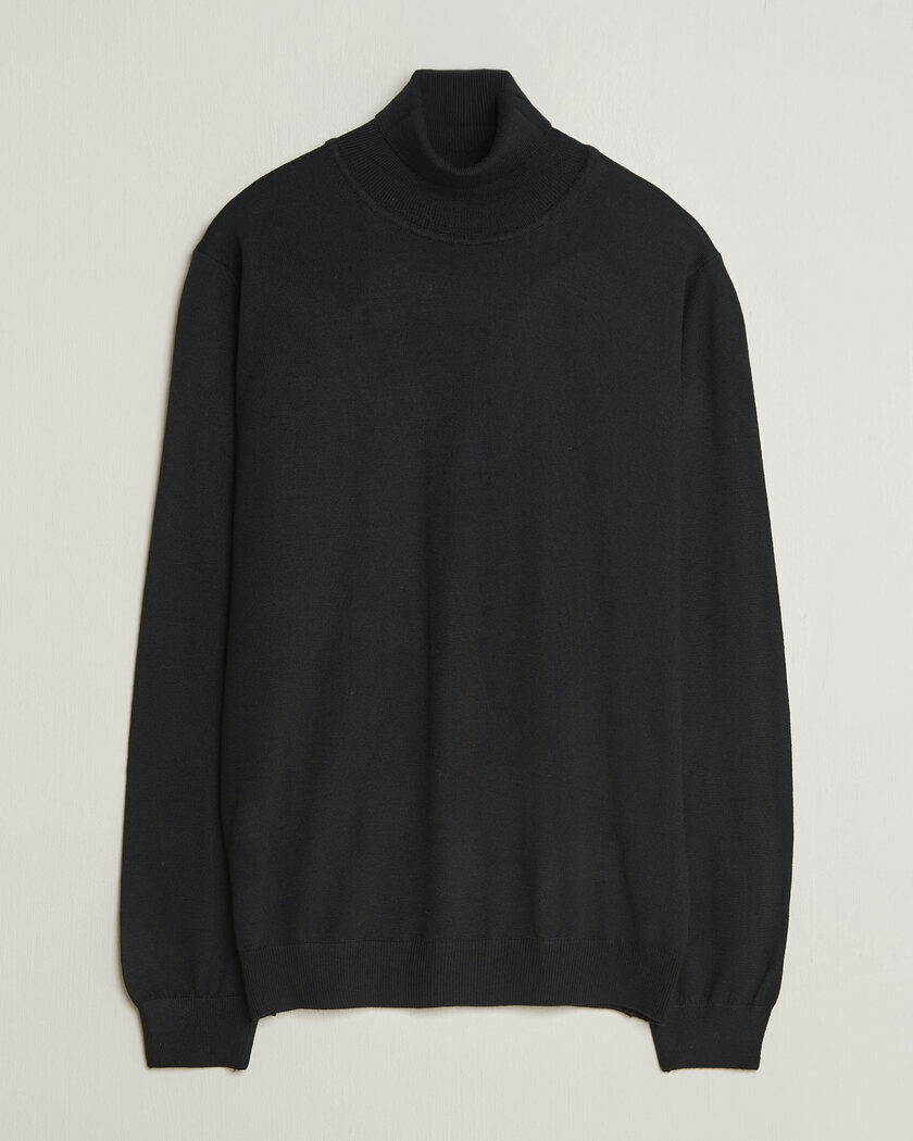 Filippa K Merino Knitted Turtleneck Black – Sort