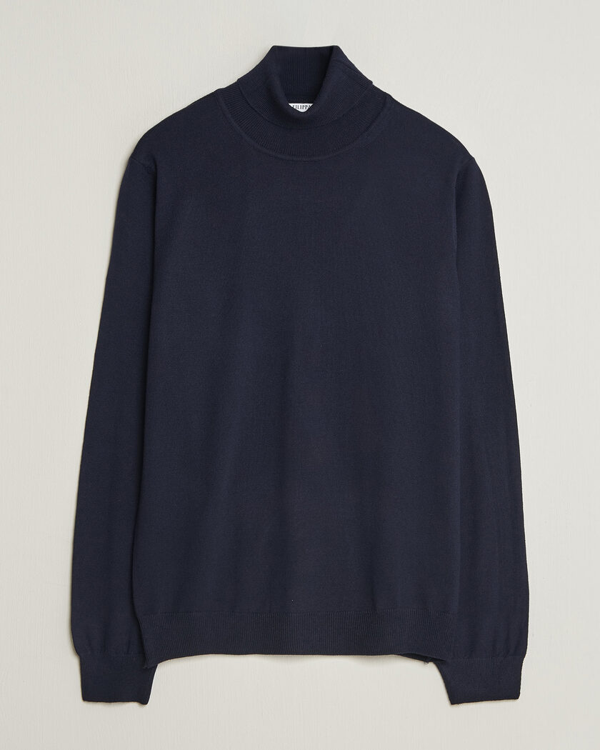 Filippa K Merino Knitted Turtleneck Navy – Blå