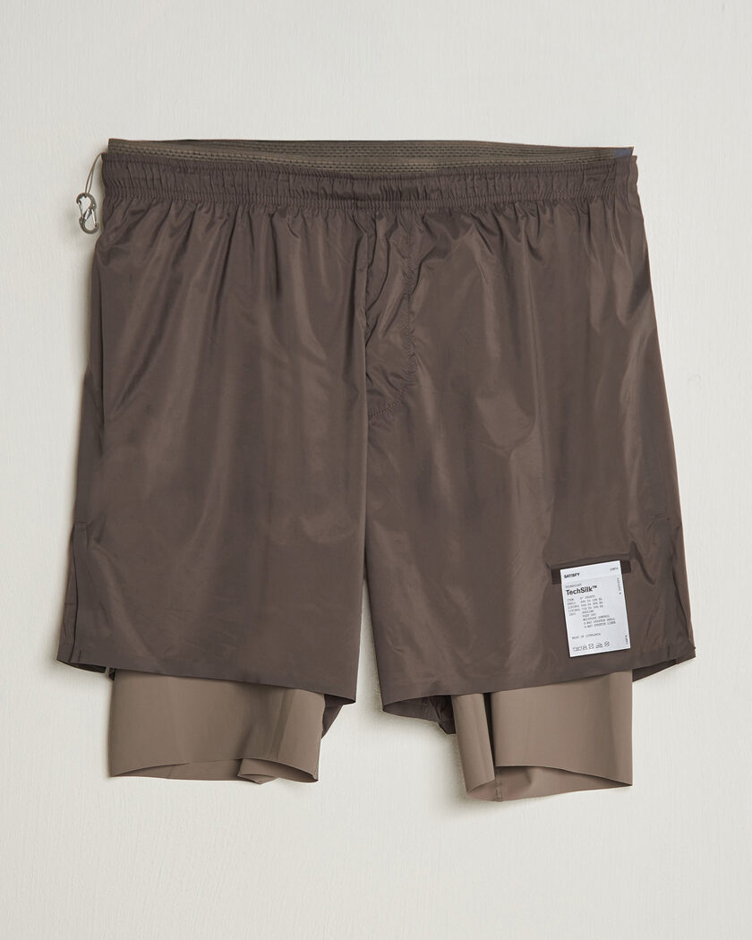  Satisfy TechSilk 8 Inch Shorts Quicksand – Brun