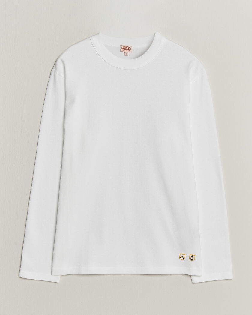 Armor-lux Heritage Long Sleeve Cotton T-Shirt White – Hvid