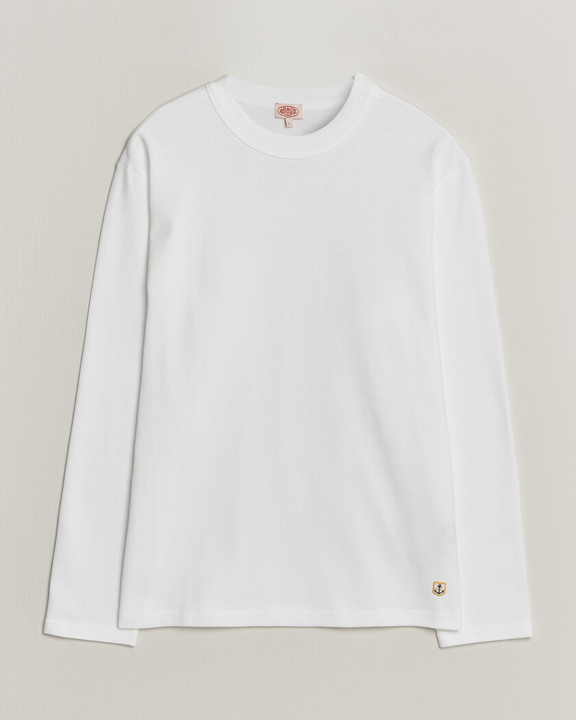Armor-lux Heritage Long Sleeve Cotton T-Shirt White – Hvid