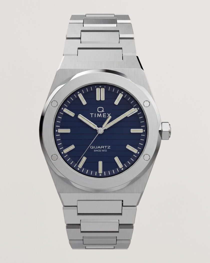 Timex Q Marbella Quartz Stainless Steel 40,5mm Blue Dial – Blå