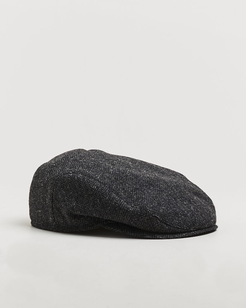 Wigéns Ivy Slim Herringbone Cap Dark Grey – Grå