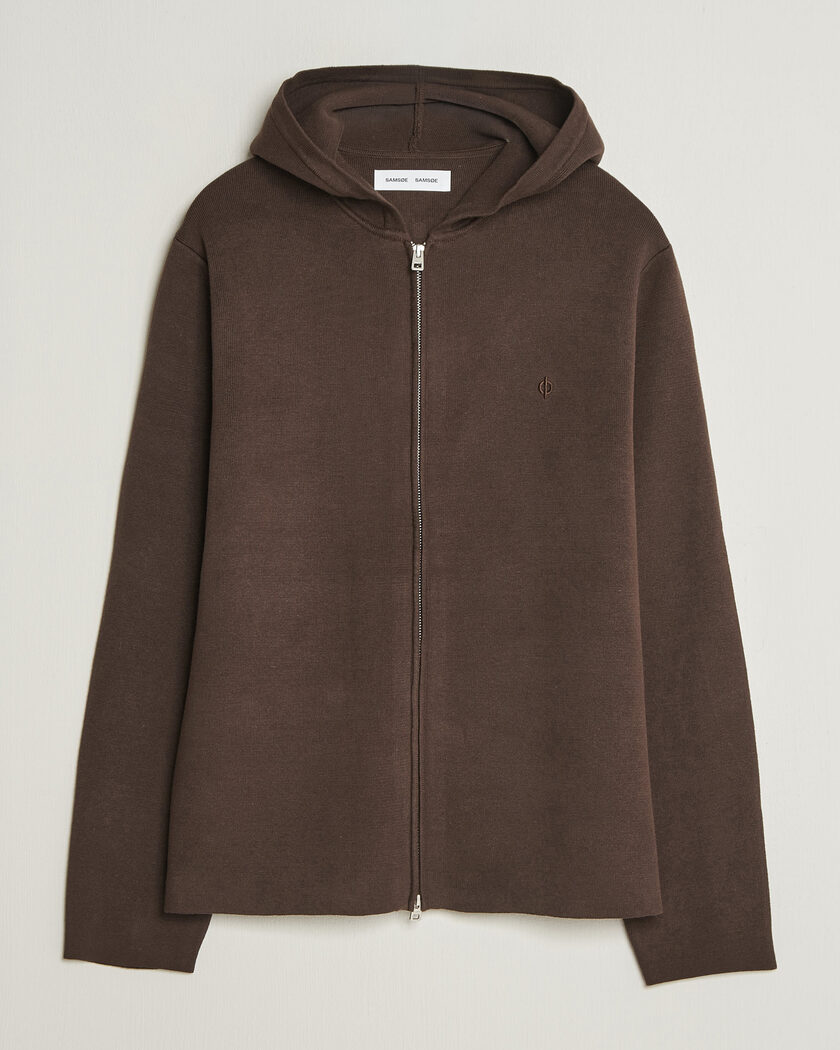 Samsøe Samsøe Niklas Full Zip Hoodie Delicioso – Brun