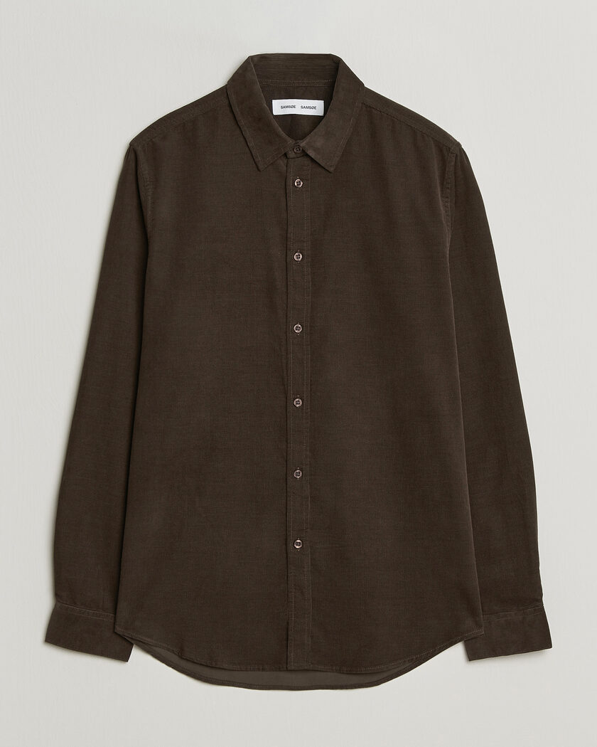 Samsøe Samsøe Liam Baby Cord Checked Shirt Delicioso – Brun
