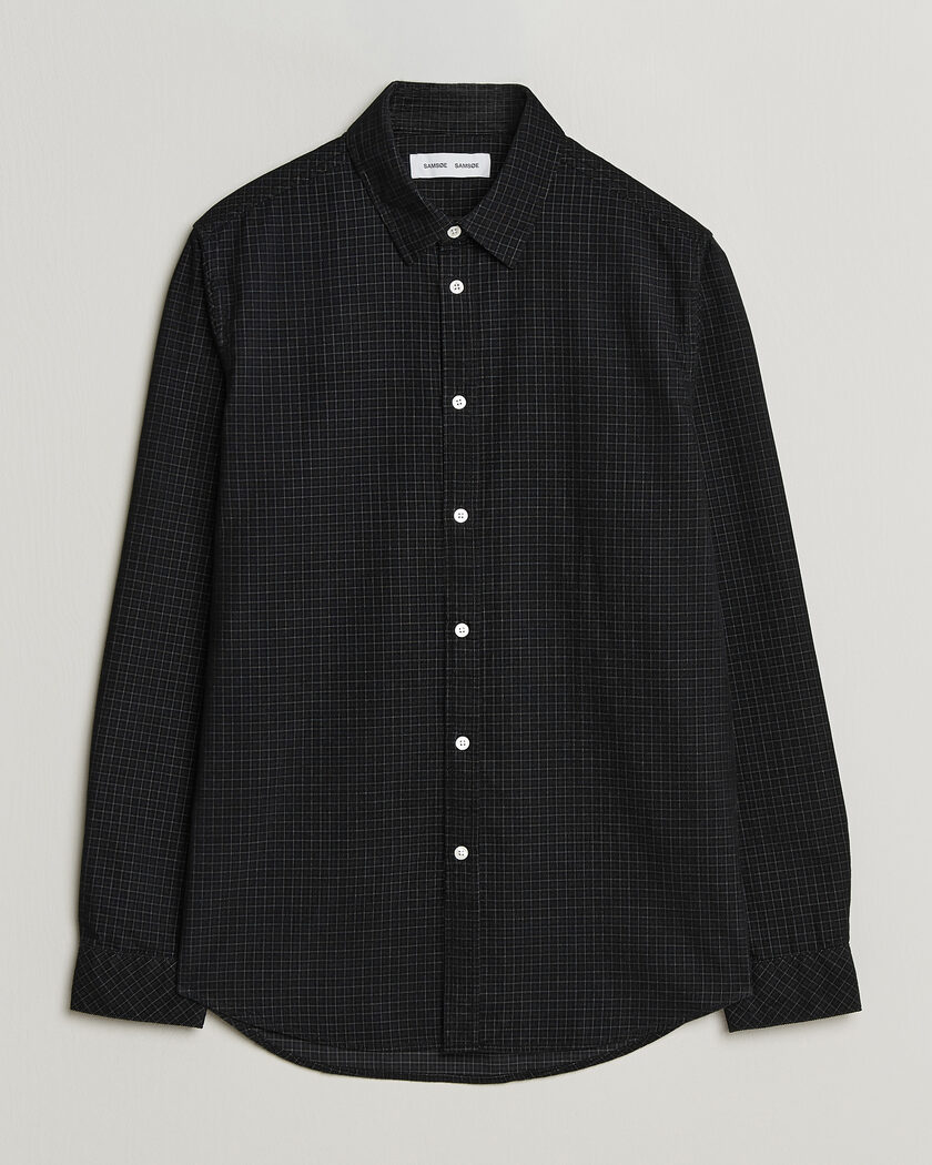 Samsøe Samsøe Liam Baby Cord Checked Shirt Black – Sort