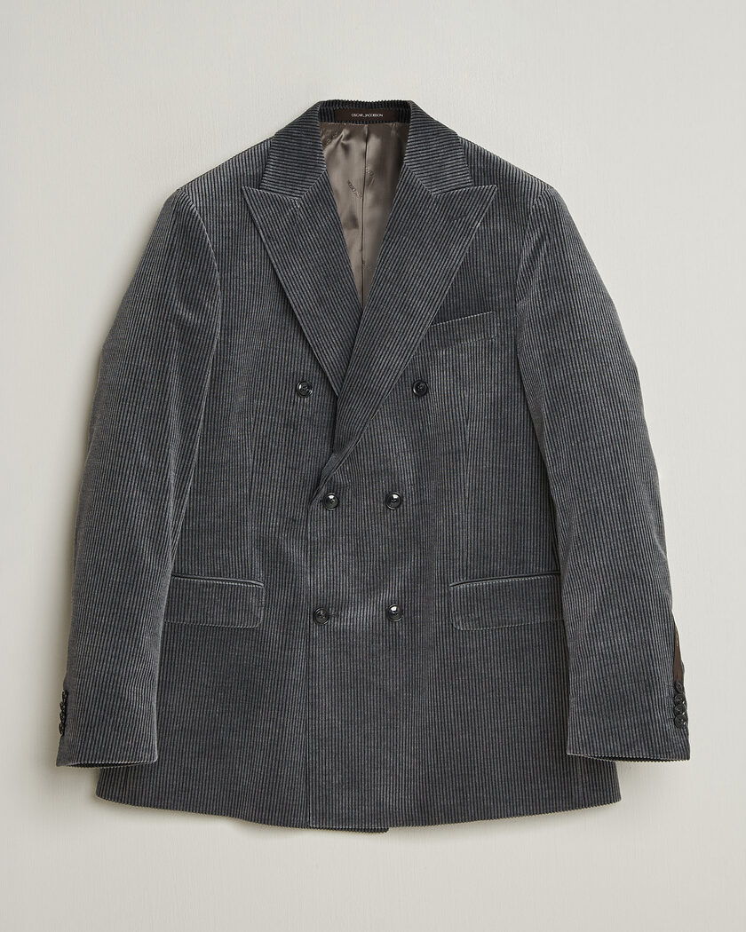 Oscar Jacobson Farris Corduroy Blazer Grey – Grå
