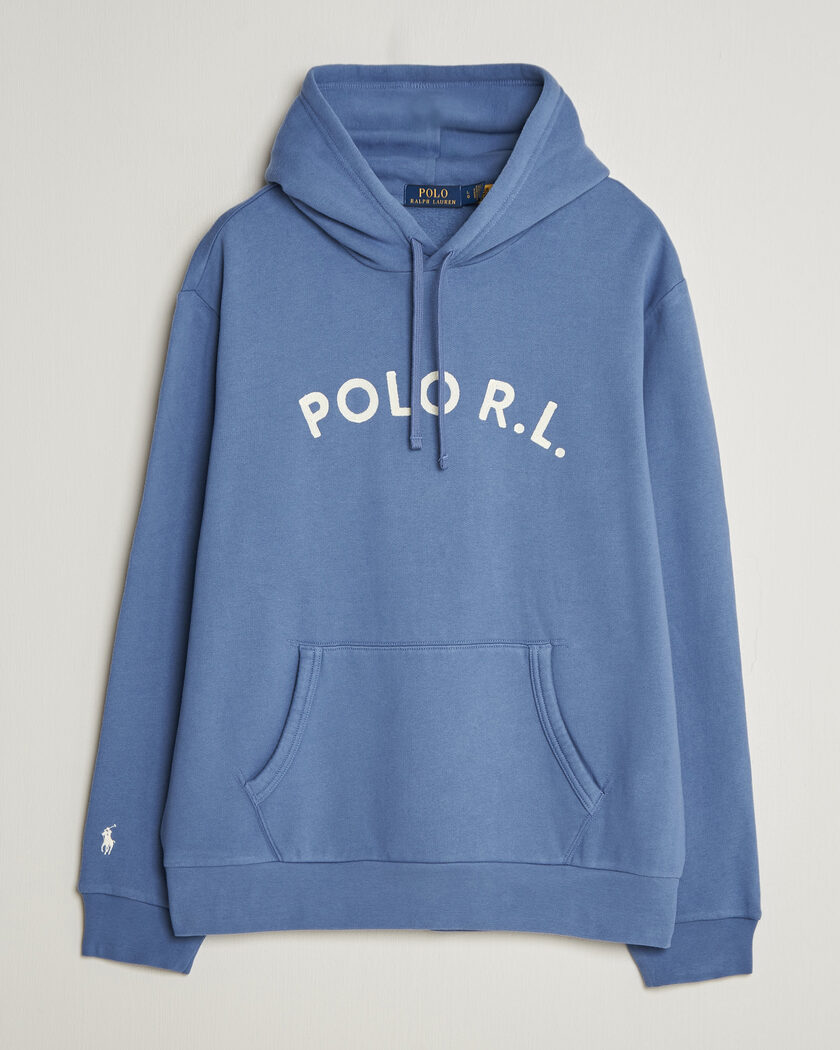Polo Ralph Lauren Cotton Chest Logo Hood Carson Blue – Blå
