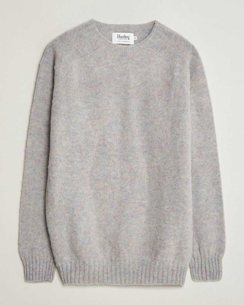Harley Of Scotland Brushed Supersoft Lambswool Crewneck Aurora – Flerfarvet