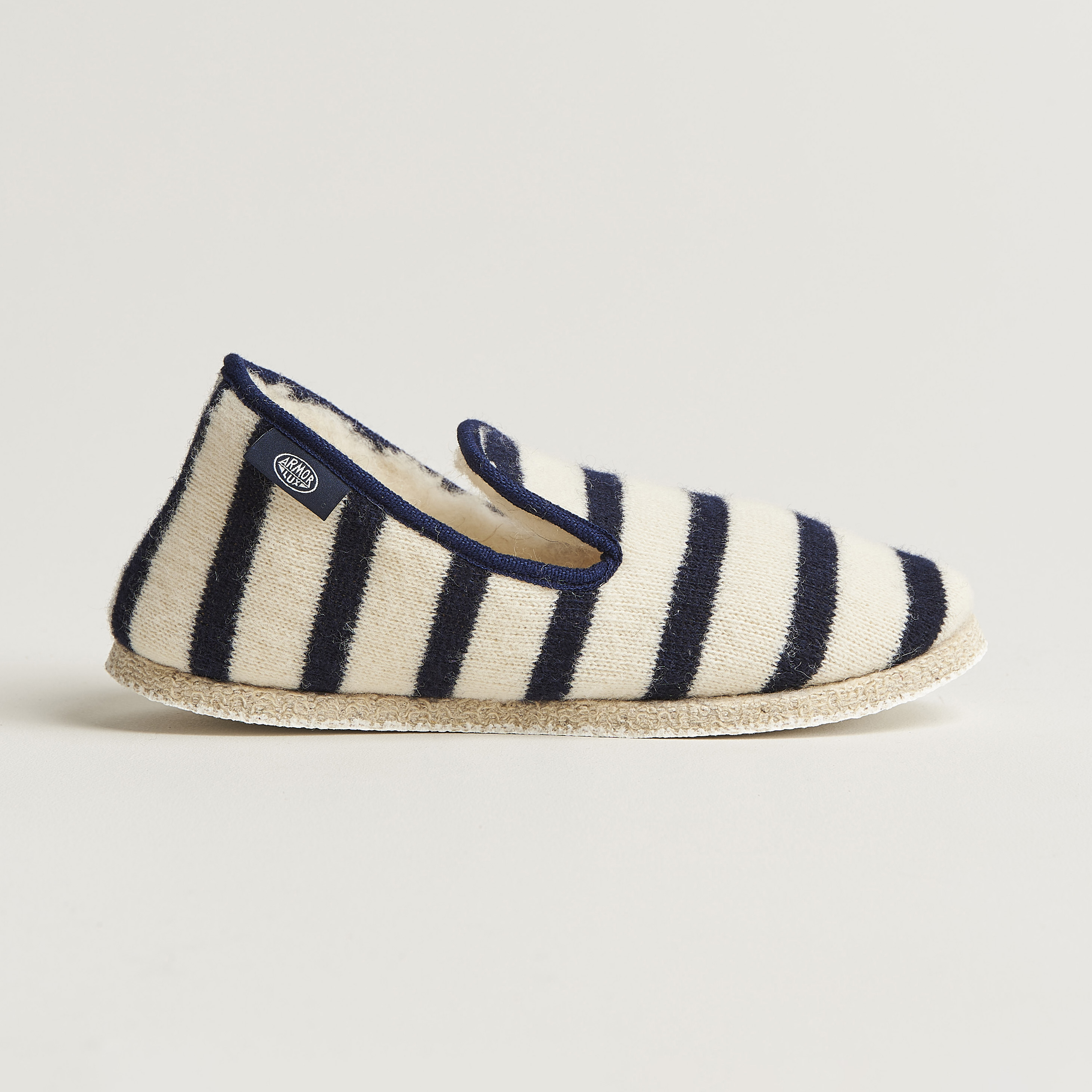 Armor-lux Maoutig Home Slippers Nature/Navy CareOfCarl.dk