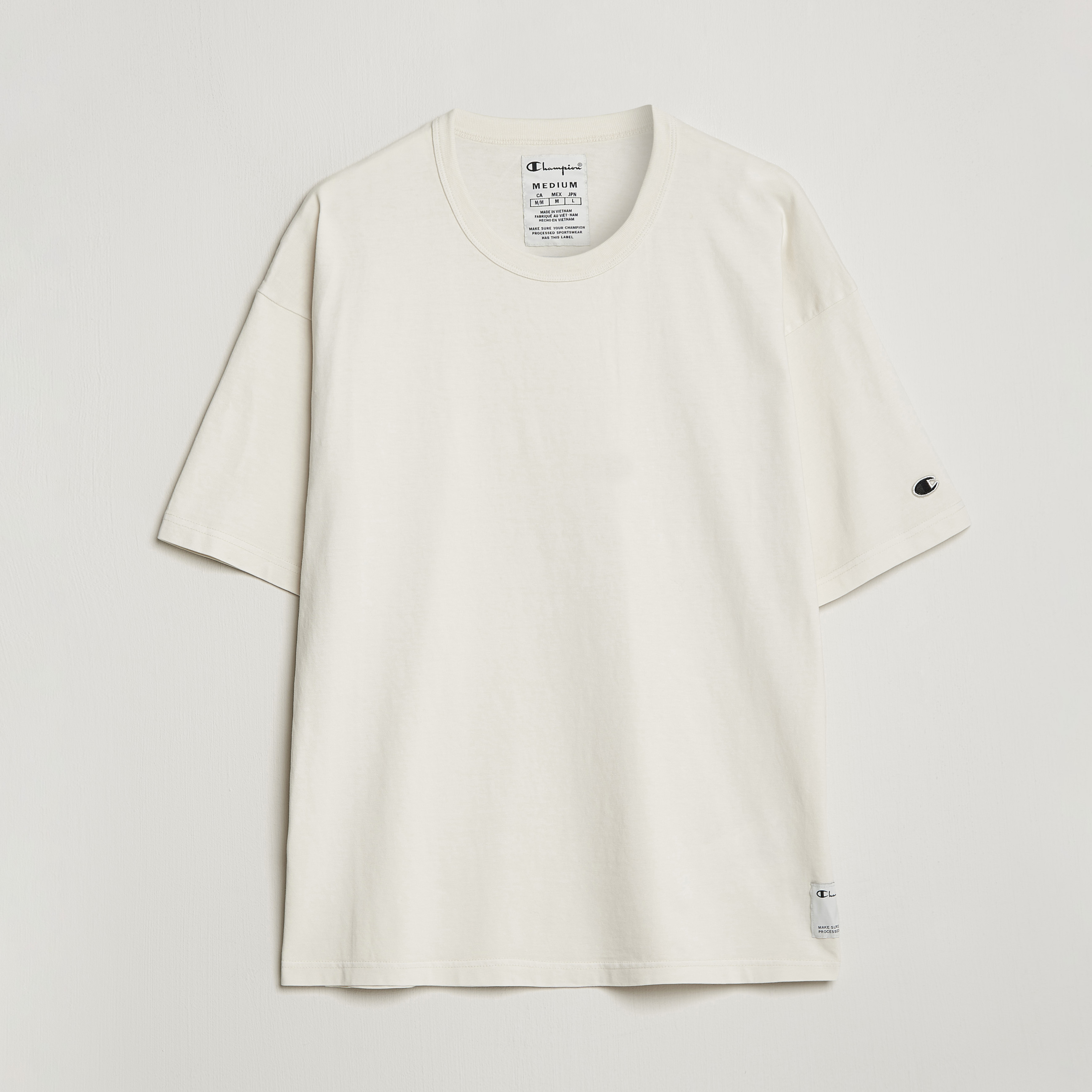 Champion Heritage Garment Dyed T-Shirt Egret - CareOfCarl.dk