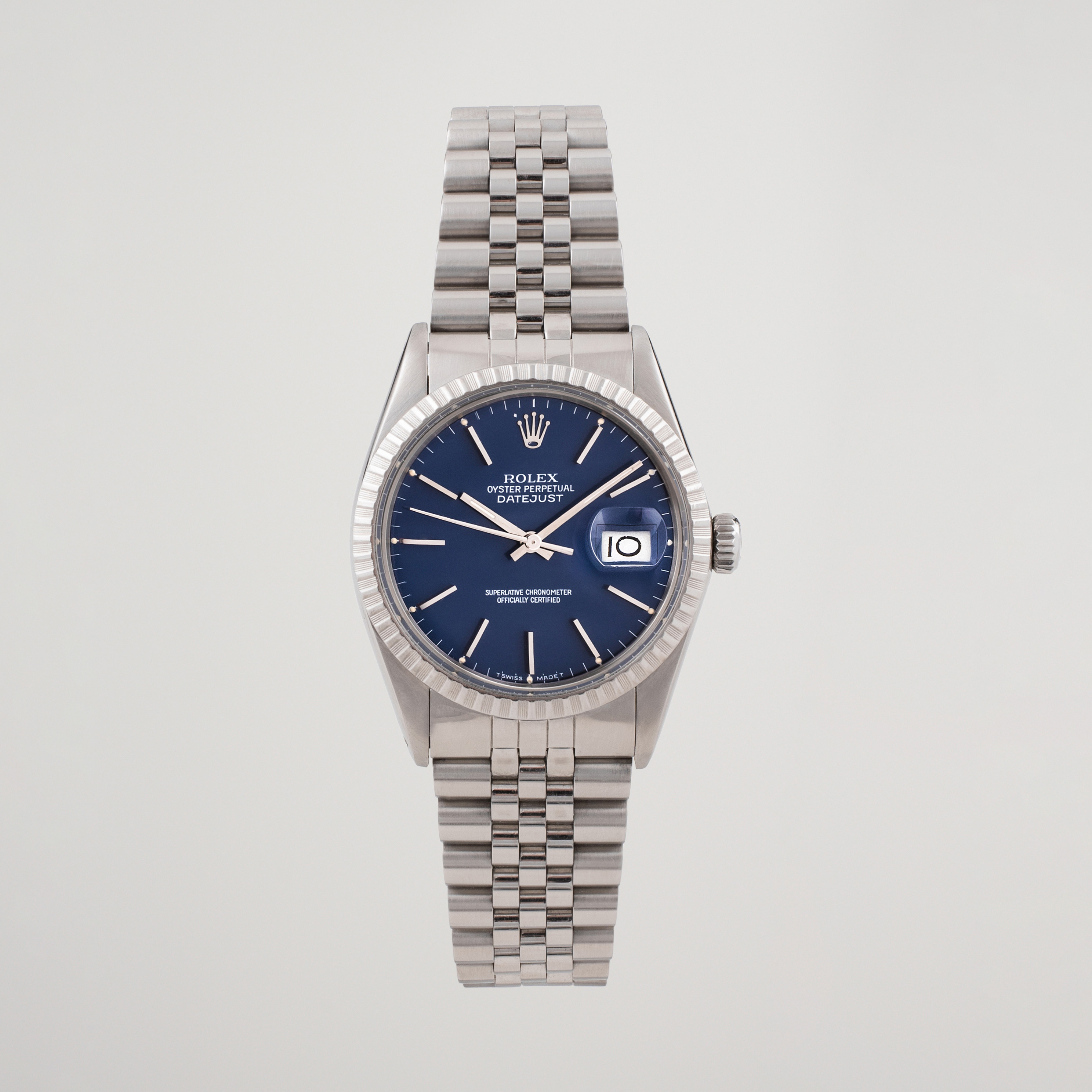 Hilse Rust Juster Rolex Pre-Owned Datejust 16030 Oyster Perpetual Steel Blue - CareOfCarl.dk