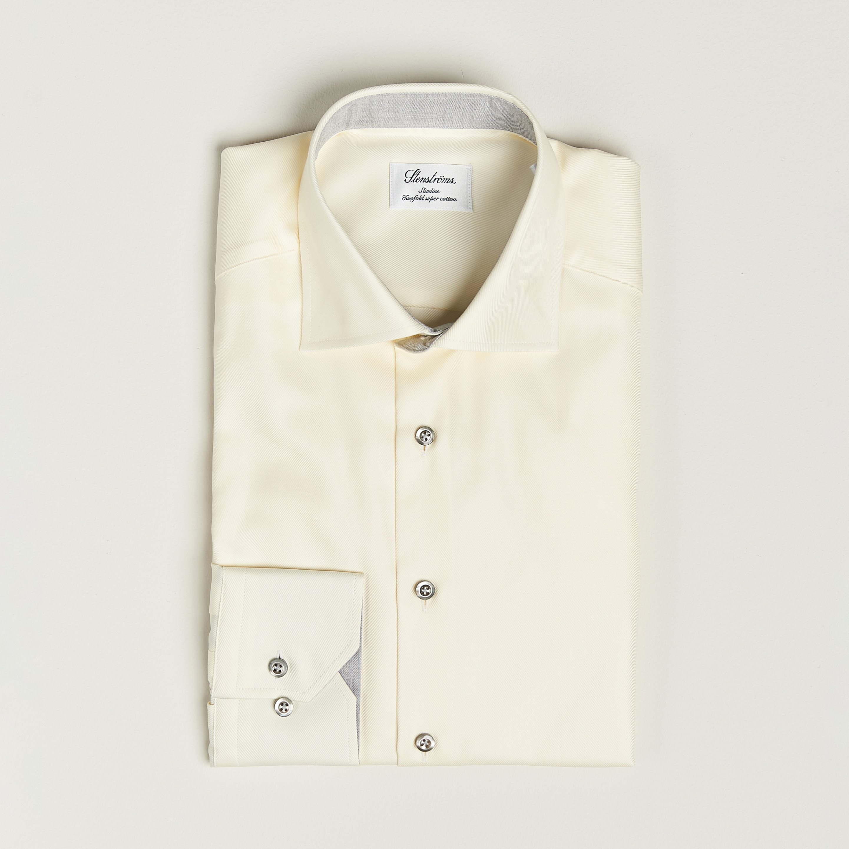 en kreditor rygrad rapport Stenströms Slimline Two Fold Contrast Cut Away Shirt Yellow - CareOfCarl.dk