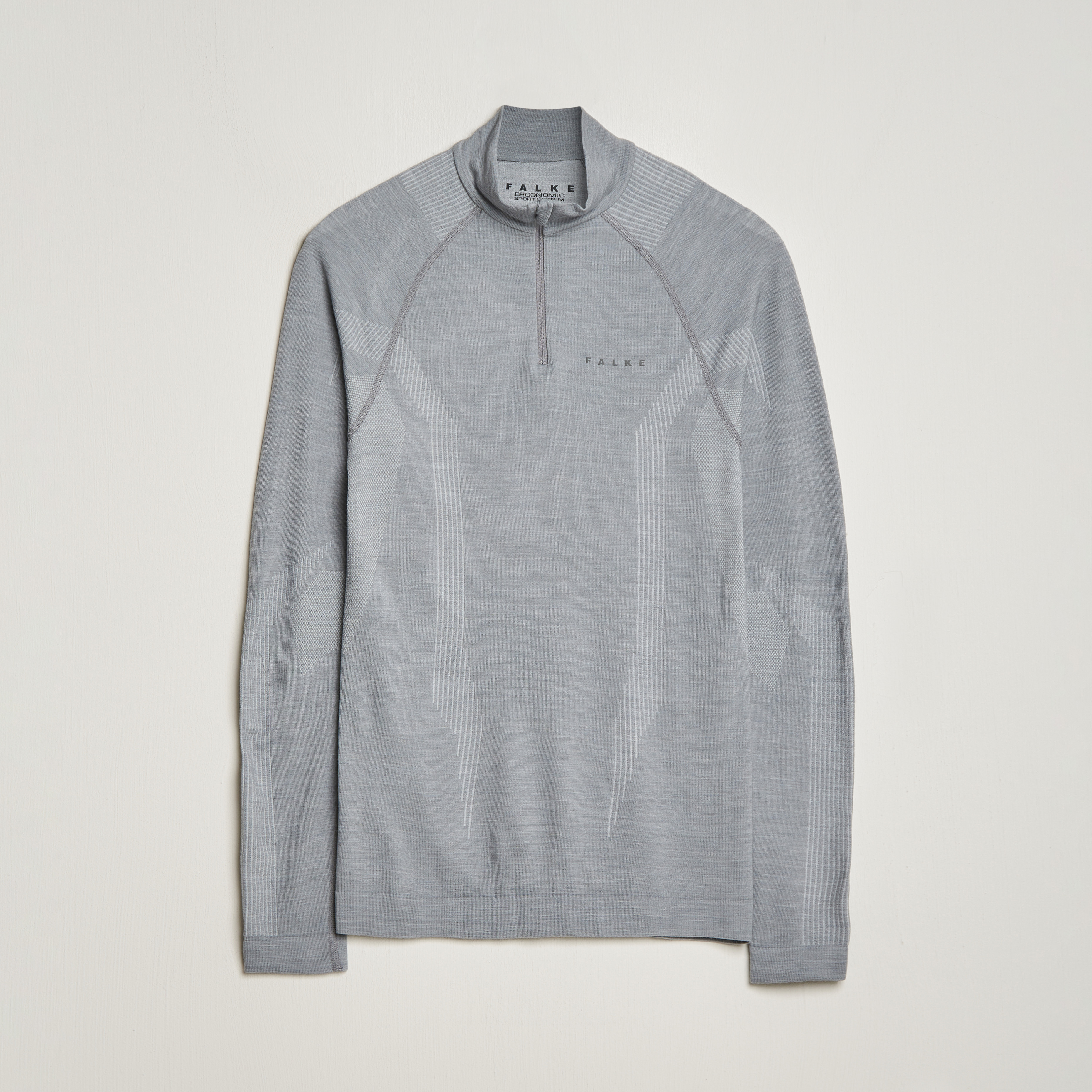 Falke Camisola Manga Comprida Meio Fecho Wool-Tech Para Homem