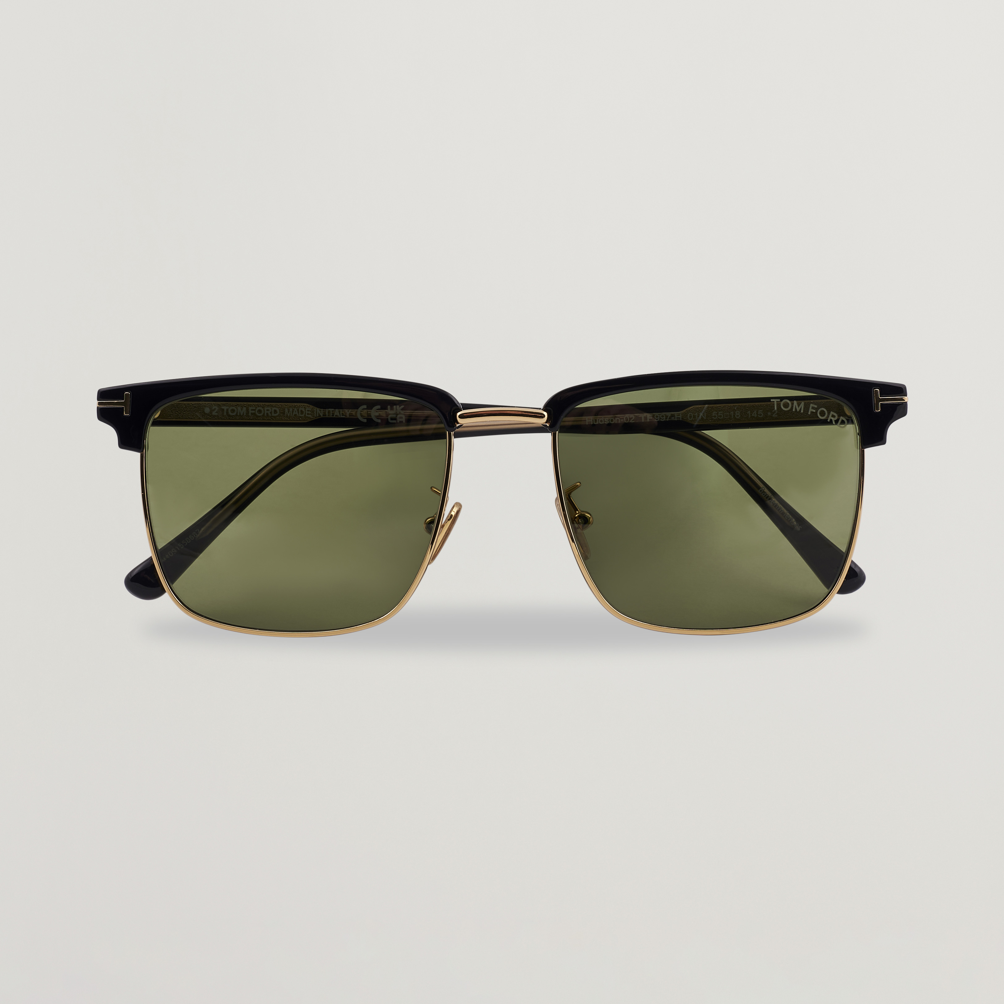 Tom Ford Hudson FT0997-H Metal Sunglasses Black/Green
