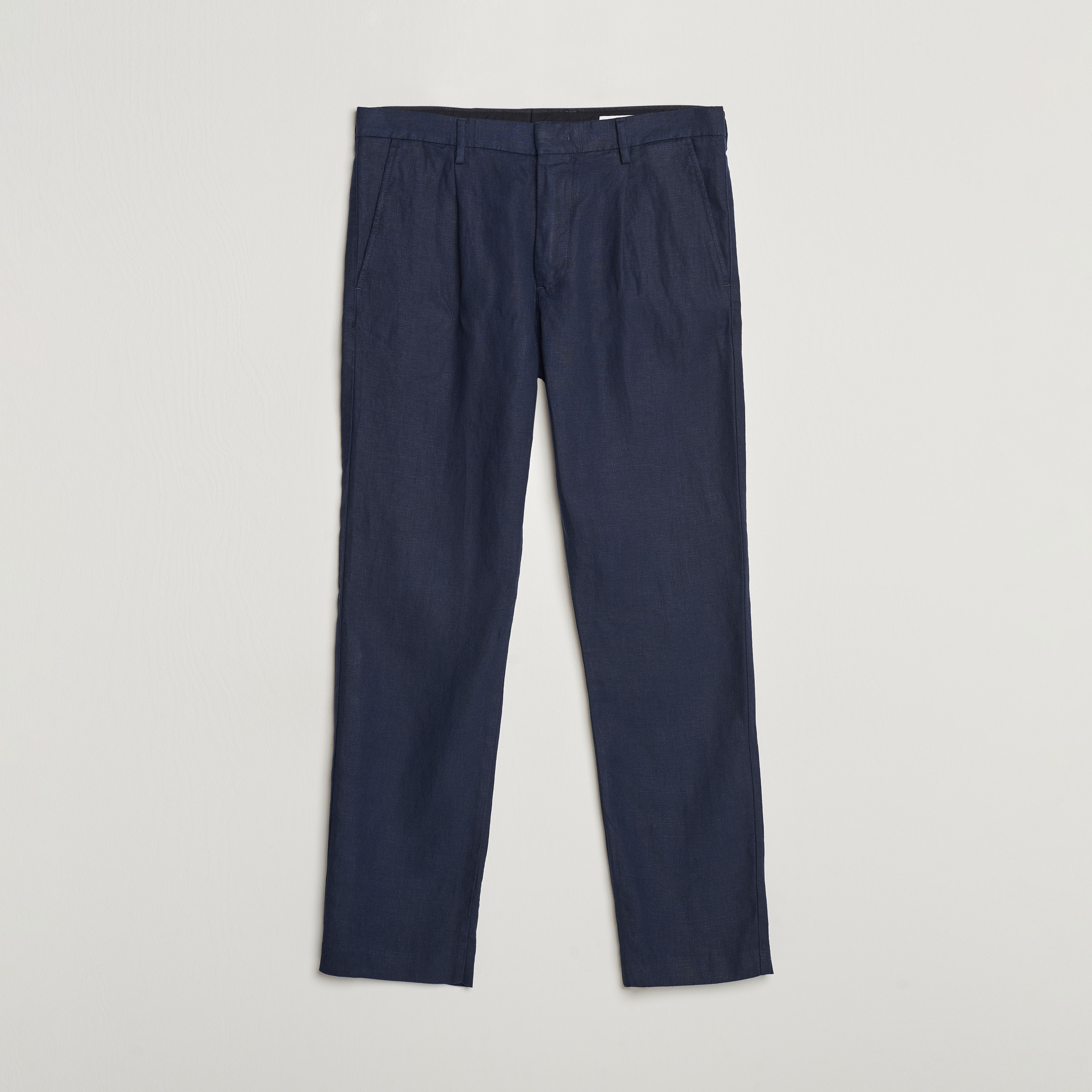 NN07 Bill Pleated Linen Trousers Navy Blue CareOfCarl.dk — free download