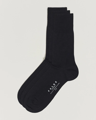 Herre | Strømper | Falke | 3-Pack Airport Socks Black