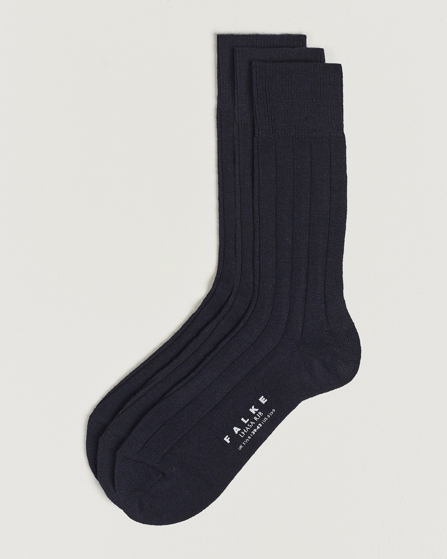 3-Pack Lhasa Cashmere Socks Dark Navy – Blå