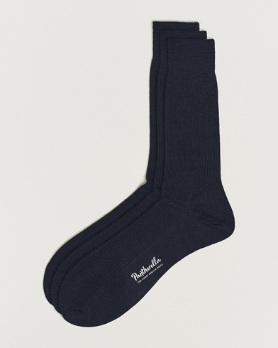 Herre | Almindelige sokker | Pantherella | 3-Pack Naish Merino/Nylon Sock Navy