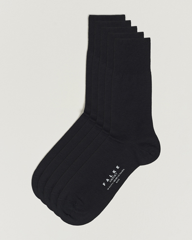 Herre | Almindelige sokker | Falke | 5-Pack Airport Socks Black