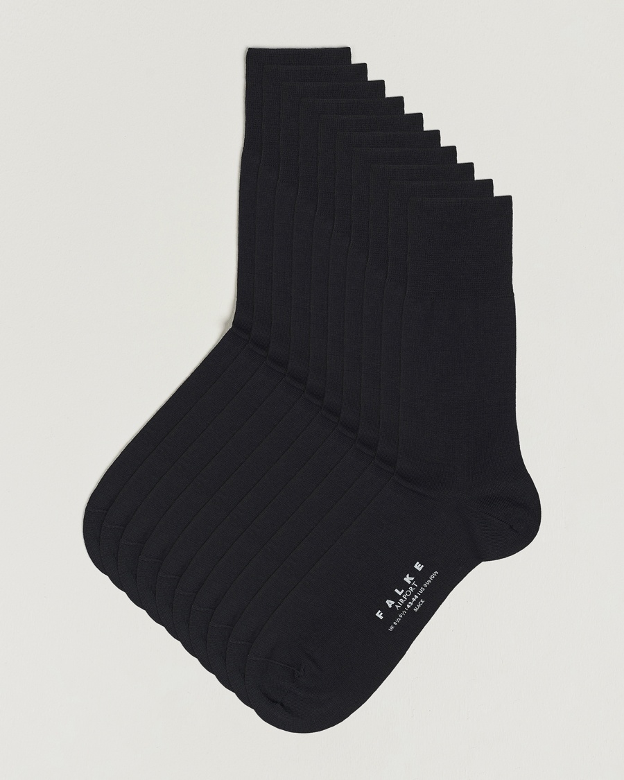Falke 10-Pack Airport Socks Black – Sort