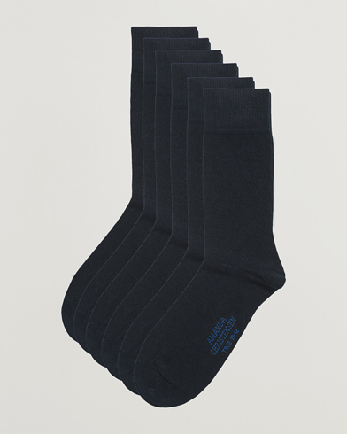 Herre | Almindelige sokker | Amanda Christensen | 6-Pack True Cotton Socks Dark Navy