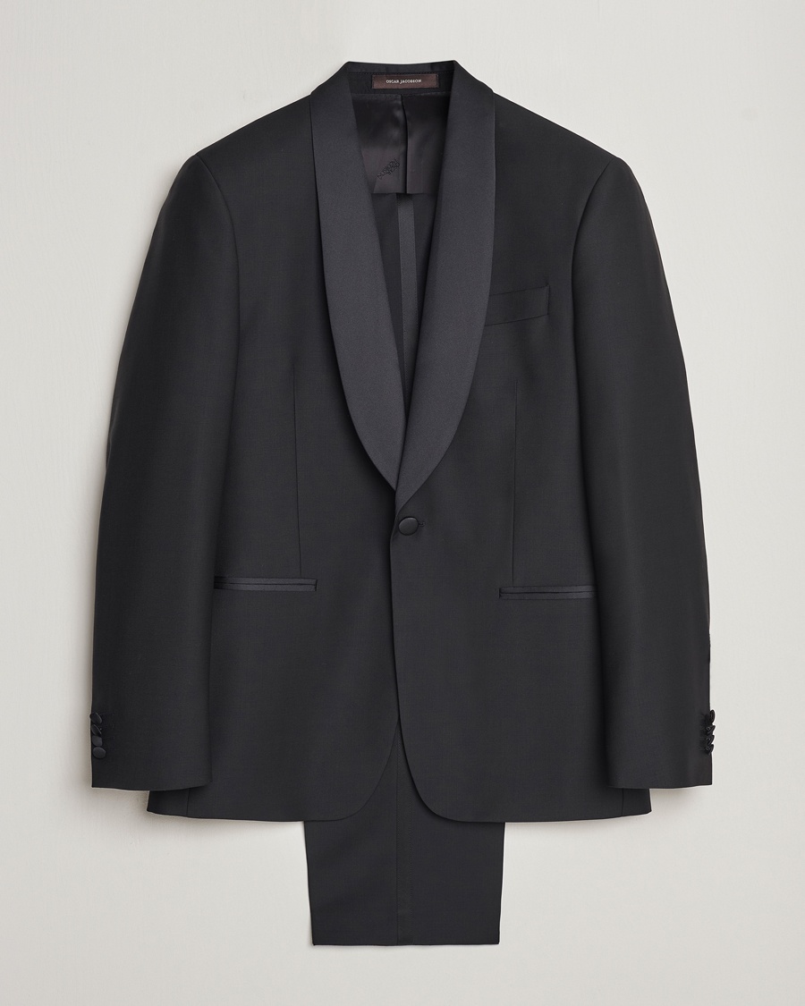 Herre | Fejr nytåret med stil | Oscar Jacobson | Figaro/Denz Straight Wool Tuxedo Suit Black