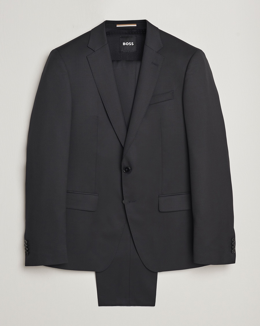 BOSS BLACK Huge Wool Suit Black – Sort