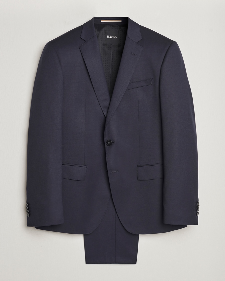 Herre | Business & Beyond - Formal | BOSS BLACK | Huge Wool Suit Dark Blue