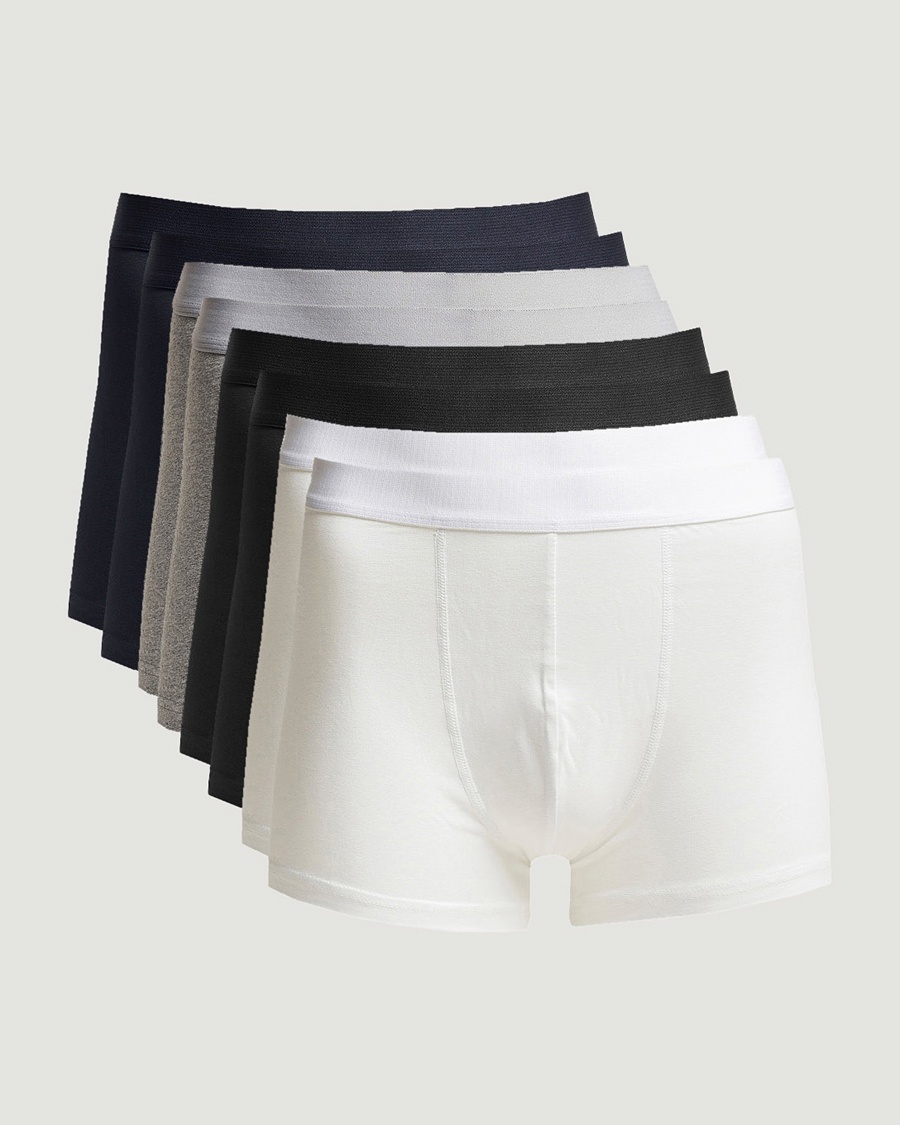 Bread & Boxers 8-Pack Boxer Brief White/Black/Grey/Navy – Blå