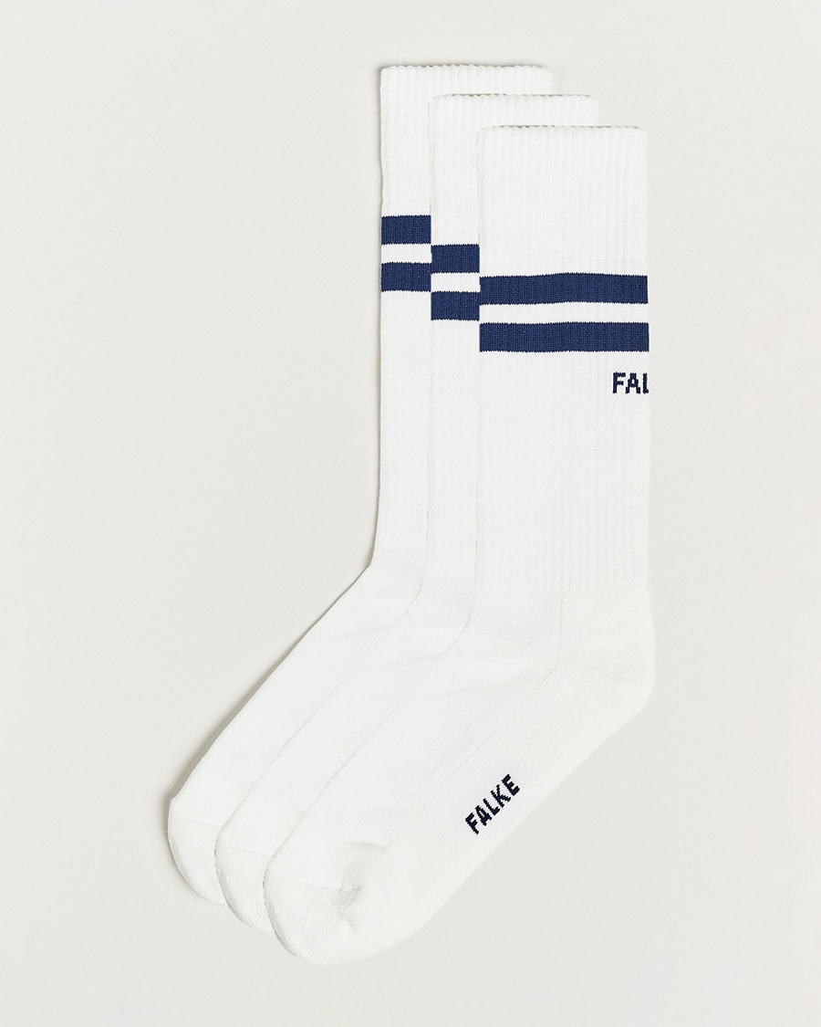 Falke 3-pack Dynamic Tennis Socks White/Blue – Hvid