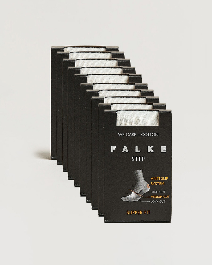 Falke 10-pack Step In Box Loafer Socks White – Hvid