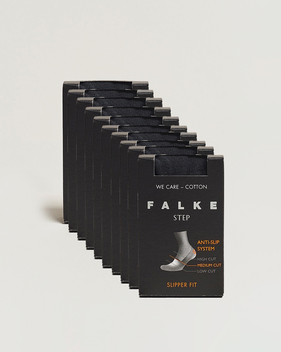Falke 10-pack Step In Box Loafer Socks Black – Sort