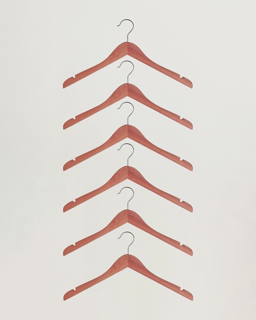 Herre | Care with Carl | Care with Carl | 6-pack Cedar Wood Shirt Hangers